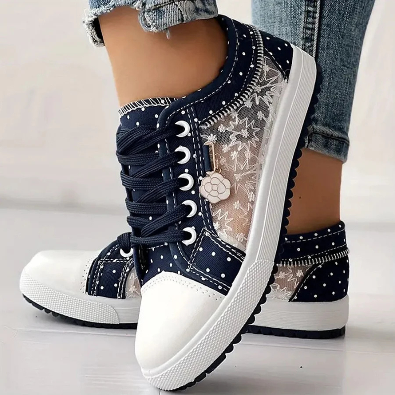 Frederica Wentworth | Orthopedic Lace-Up Sneakers in Blue