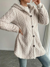 Celestine Harcourt | Hooded Teddy Midi Coat For Women