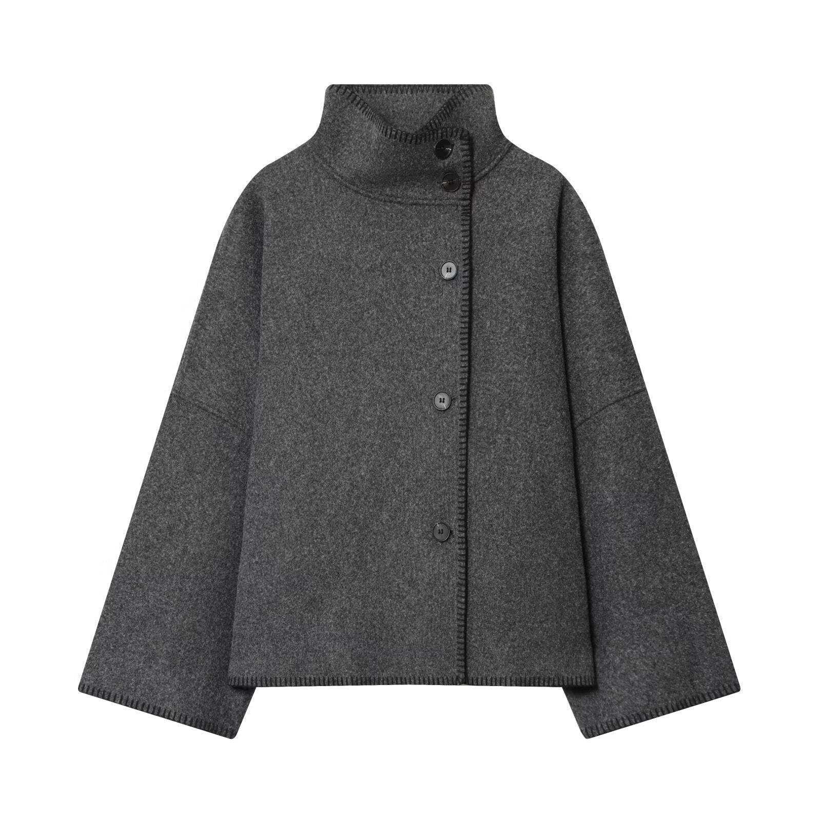 Celine Rambert | Turtleneck Oversized Coat For Women