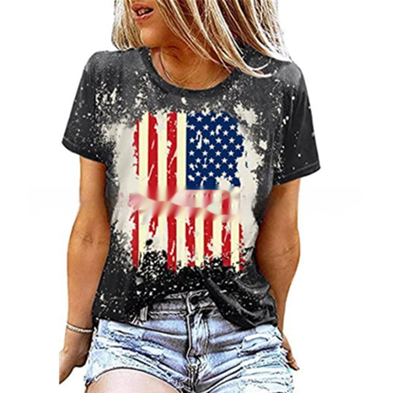 Jade Whitmore | American Flag Graphic T-Shirt For Women