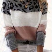 Halina Bricourt | Leopard-Print Colour-Block Sweater For Women