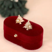 Antonella Ferrand | Rhinestone Christmas Tree Stud Earrings