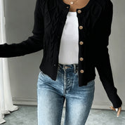 Vittoria Rossignol | Cable-Knit Button-Front Cardigan For Women
