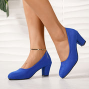 Guinevere Ashton | Black Block Heel Pumps – Orthopedic Comfort