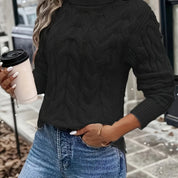 Éloise Vandermeer | Cozy Cable-Knit Turtleneck Sweater For Women