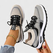 Emmeline Hartcross | Orthopedic Mesh Sneakers in Pink Beige