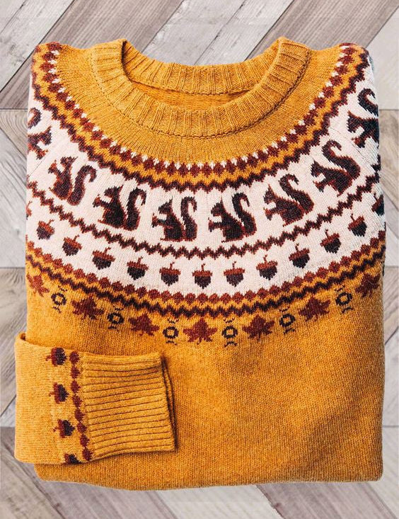 Genevieve Harland | Halloween Pumpkin Knit Sweater For Women