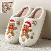 Eleonora Fontaine | Gingerbread Fuzzy Slippers For Women