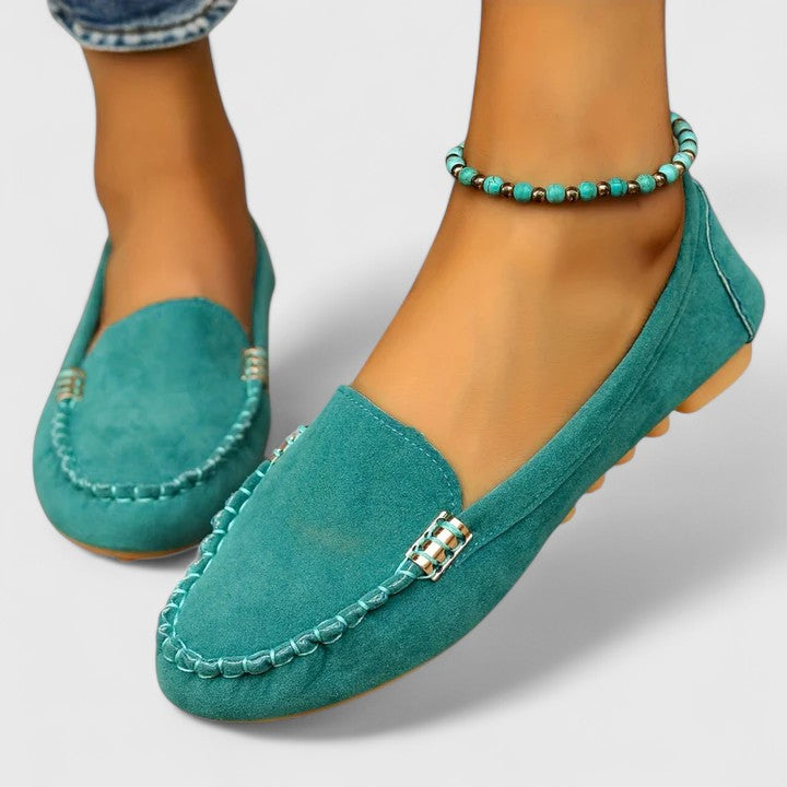 Sylvana Kensington | Teal Suede Orthopedic Loafer