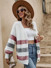 Nadine Orsolini | Striped Open-Front Sweater For Women
