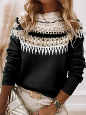 Solange Winterbourne | Nordic Fair Isle Oversized Sweater For Women