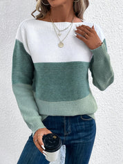 Marisol Beringer | Color-Blocked Sweater With Drop-Shoulder Sleeves