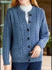 Amara Delfino | Textured Button-Front Cardigan For Women