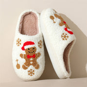 Eleonora Fontaine | Gingerbread Fuzzy Slippers For Women