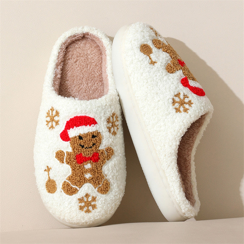 Eleonora Fontaine | Gingerbread Fuzzy Slippers For Women