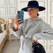 Sienna Whitfield | Cropped Hoodie Jogger Set For Women