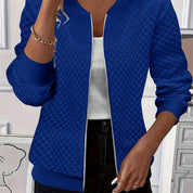 Isolde Ferreira | Quilted-Texture Baseball Jacket For Women