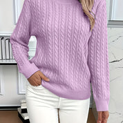 Simone Aldridge | Cable-Knit Round Neck Sweater For Women