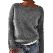 Jolie Brookwell | Classic Round Neck Knit Sweater For Women