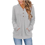 Lucia Ferrante | Wine Red Hooded Rib-Knit Sweater For Women