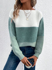 Marisol Beringer | Color-Blocked Sweater With Drop-Shoulder Sleeves
