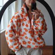 Odette Marchetti | Floral Fleece Sweater For Women