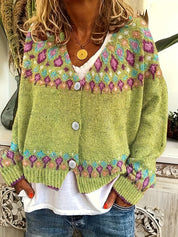 Adriana Lindqvist | Nordic Patterned Cardigan For Women