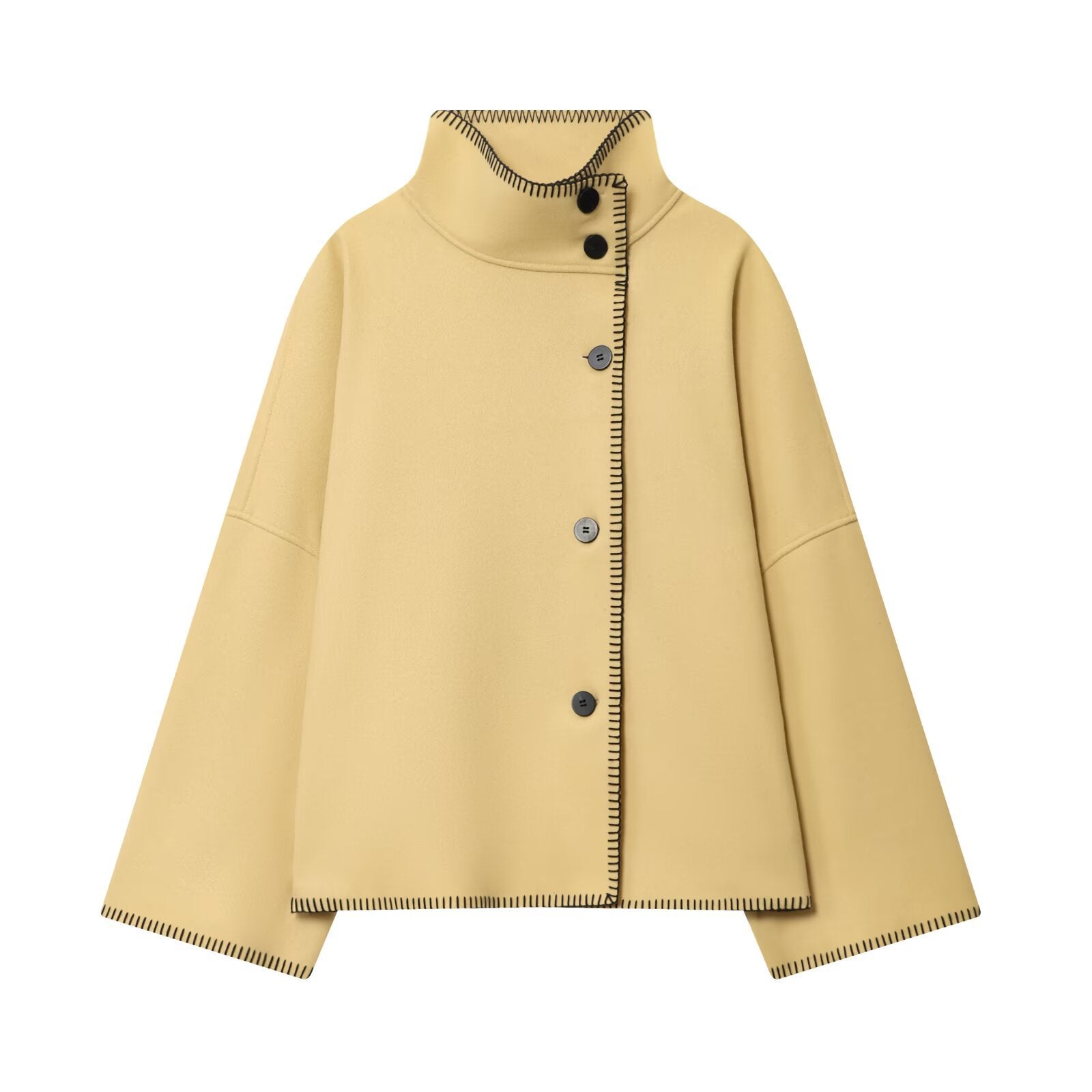 Celine Rambert | Turtleneck Oversized Coat For Women