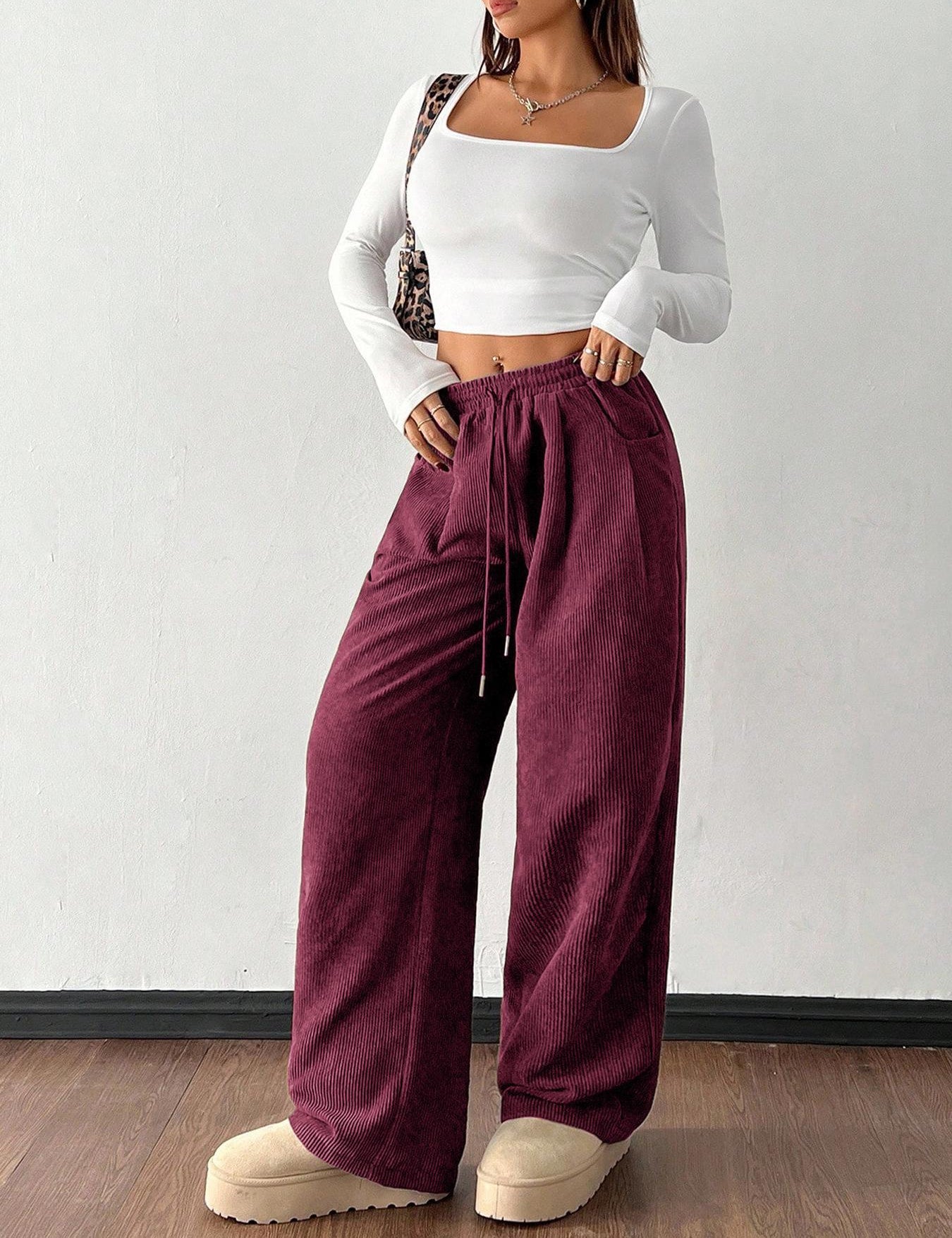 Selene Aubertin | Corduroy Wide-Leg Pants For Women