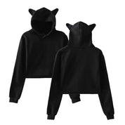 Estelle Bonnaire | Cat Ear Crop Hoodie For Women