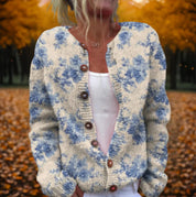 Margherita Solano | Striped Color-Block Knit Cardigan For Women