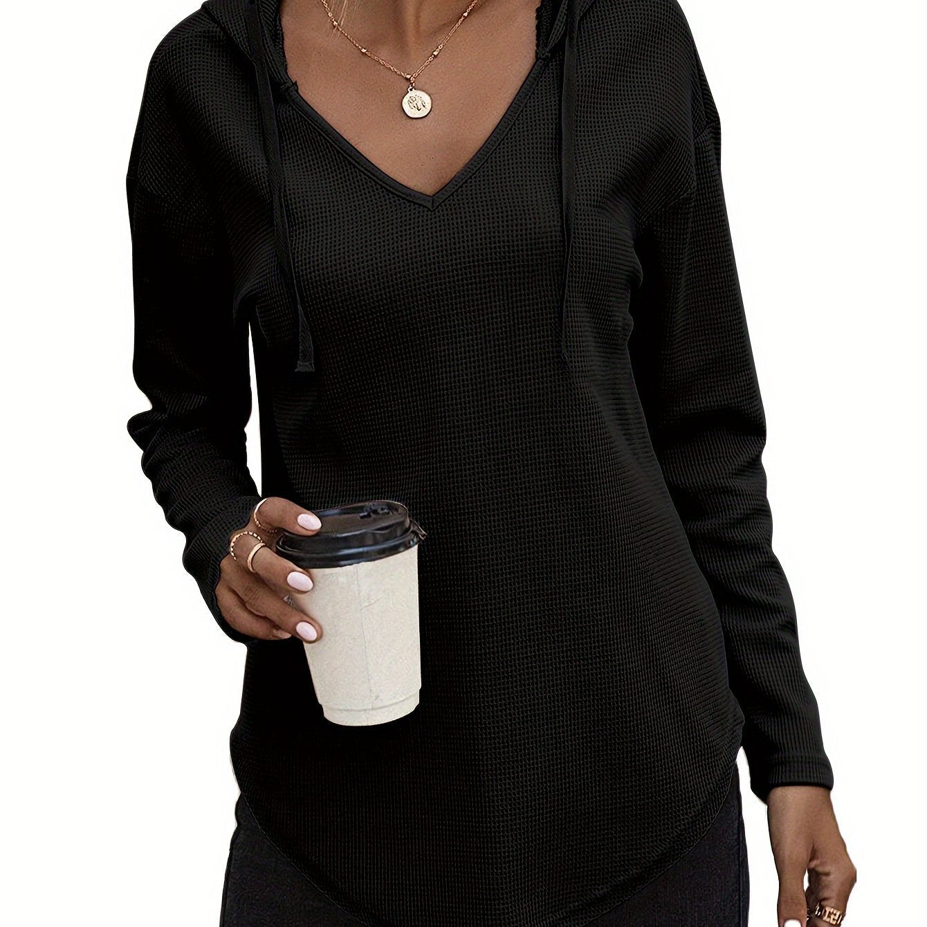 Naomi Verlaine | Relaxed V-Neck Hoodie For Women