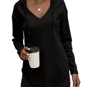 Naomi Verlaine | Relaxed V-Neck Hoodie For Women