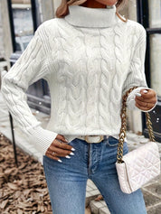Éloise Vandermeer | Cozy Cable-Knit Turtleneck Sweater For Women