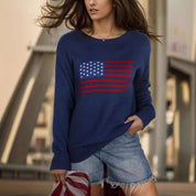 Whitney Carmichael | American Flag Knit Sweater For Women