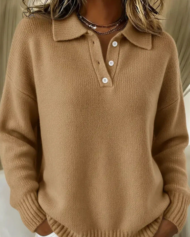 Helena Stirling | Plaid Knit Button-Up Sweater For Women