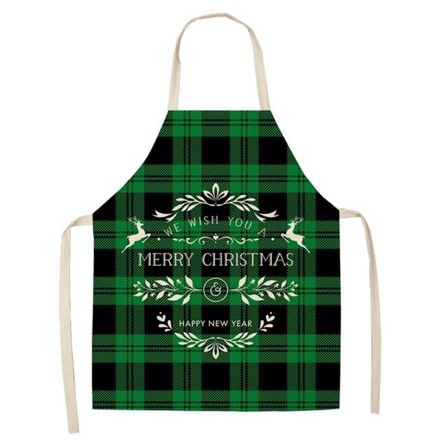 Marguerite Duvernay | Linen Look Christmas Apron With Festive Print
