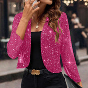Birdie Milgate | Sequin Shimmer Cropped Jacket For Women