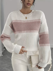 Margaux Thibault | Colour-Block Striped Sweater For Women