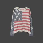 Brielle Ashmore | American Flag Knit Sweater For Women