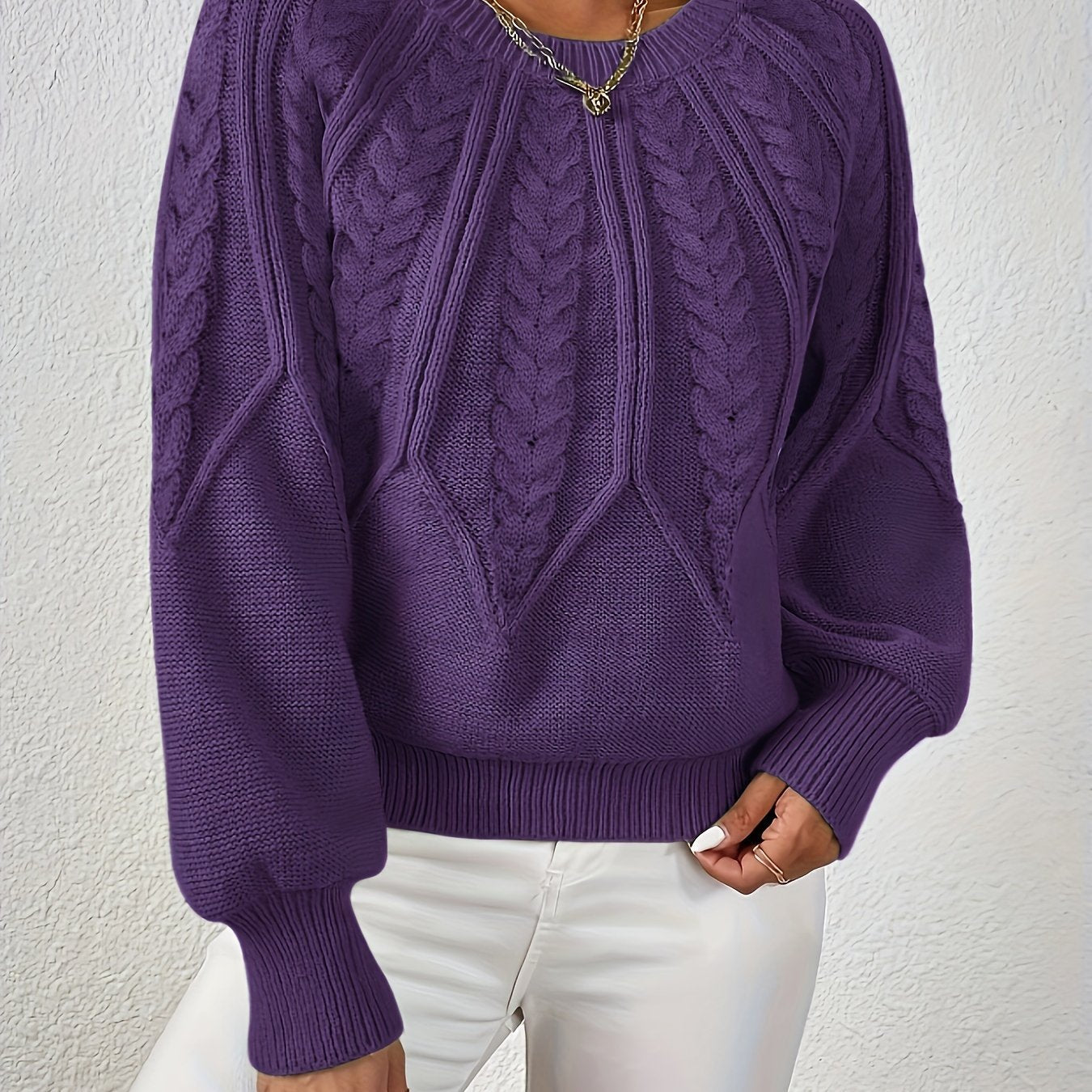 Fabienne Cortland | Cable-Knit Round-Neck Sweater For Women