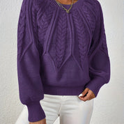 Fabienne Cortland | Cable-Knit Round-Neck Sweater For Women