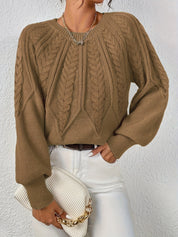 Fabienne Cortland | Cable-Knit Round-Neck Sweater For Women