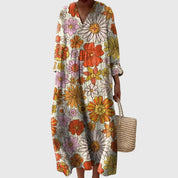 Beatrix Colombe | Colorblock Patchwork Stripe Maxi Dress