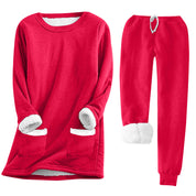 Amandine Fontenay | Plush Fleece-Lined Lounge Set For Women