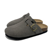 Antoine Duval | Suede Buckle Platform Clog Slippers For Unisex