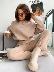 Rosalind Hartley | Knitted Fleece Two-Piece Lounge Set For Women