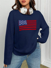 Payton Holbrook | American Flag Knit Sweater For Women