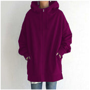 Solene Girard | Zip-Up Fleece Hoodie For Women