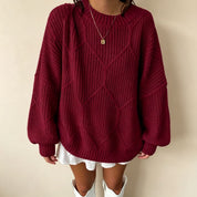Margot Delvaux | Chunky Cable-Knit Oversized Sweater For Women